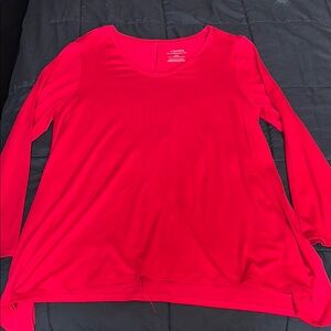 Chico’s size 2 asymmetrical Women's Red Long Sleeve Top